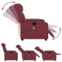 Sillón de masaje reclinable eléctrico tela rojo tinto de , Sillones - Ref: Foro24-3205307, Precio: 271,91 €, Descuento: %