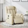 Sillón reclinable de masaje eléctrico tela color crema by , Armchairs - Ref: Foro24-3205313, Price: 299,85 €, Discount: %