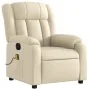 Sillón reclinable de masaje eléctrico tela color crema by , Armchairs - Ref: Foro24-3205313, Price: 299,85 €, Discount: %