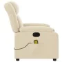 Sillón reclinable de masaje eléctrico tela color crema by , Armchairs - Ref: Foro24-3205313, Price: 299,85 €, Discount: %