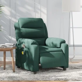 Sillón reclinable de masaje eléctrico terciopelo verde oscuro by , Armchairs - Ref: Foro24-3205083, Price: 300,55 €, Discount: %