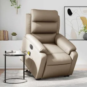 Sillón reclinable de masaje eléctrico cuero sintético capuchino by , Armchairs - Ref: Foro24-3205069, Price: 378,92 €, Discou...