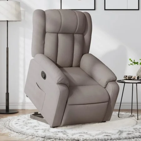 Sillón reclinable elevable tela gris taupe de , Sillones - Ref: Foro24-3205324, Precio: 314,82 €, Descuento: %