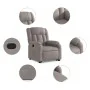 Sillón reclinable elevable tela gris taupe de , Sillones - Ref: Foro24-3205324, Precio: 314,82 €, Descuento: %