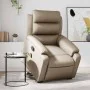 Sillón reclinable masaje pie cuero artificial color capuchino by , Armchairs - Ref: Foro24-3205055, Price: 325,79 €, Discount: %