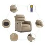 Sillón reclinable masaje pie cuero artificial color capuchino by , Armchairs - Ref: Foro24-3205055, Price: 325,79 €, Discount: %