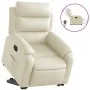 Sillón reclinable elevable eléctrico de cuero sintético crema by , Armchairs - Ref: Foro24-3205057, Price: 355,90 €, Discount: %