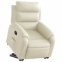 Sillón reclinable elevable eléctrico de cuero sintético crema by , Armchairs - Ref: Foro24-3205057, Price: 355,90 €, Discount: %