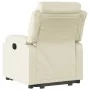 Sillón reclinable elevable eléctrico de cuero sintético crema by , Armchairs - Ref: Foro24-3205057, Price: 355,90 €, Discount: %