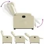 Sillón reclinable elevable eléctrico de cuero sintético crema by , Armchairs - Ref: Foro24-3205057, Price: 355,90 €, Discount: %