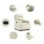 Sillón reclinable elevable eléctrico de cuero sintético crema by , Armchairs - Ref: Foro24-3205057, Price: 355,90 €, Discount: %