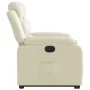 Sillón reclinable elevable eléctrico de cuero sintético crema by , Armchairs - Ref: Foro24-3205057, Price: 355,90 €, Discount: %