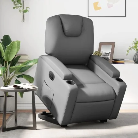 Sillón reclinable elevable eléctrico de cuero sintético gris von , Sessel - Ref: Foro24-3204447, Preis: 384,25 €, Rabatt: %
