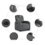 Sillón reclinable elevable eléctrico de cuero sintético gris von , Sessel - Ref: Foro24-3204447, Preis: 384,25 €, Rabatt: %