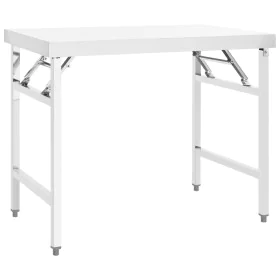 Klappbarer Arbeitstisch für die Küche aus Stahl 100x60x80 cm von vidaXL, Wiederherstellung - Ref: Foro24-326157, Preis: 146,7...