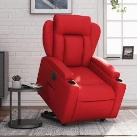 Sillón elevable eléctrico cuero artificial rojo by , Armchairs - Ref: Foro24-3204563, Price: 375,21 €, Discount: %