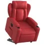 Sillón elevable eléctrico cuero artificial rojo de , Sillones - Ref: Foro24-3204563, Precio: 375,21 €, Descuento: %