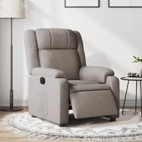 Sillón reclinable eléctrico tela gris taupé by , Armchairs - Ref: Foro24-3205186, Price: 281,77 €, Discount: %