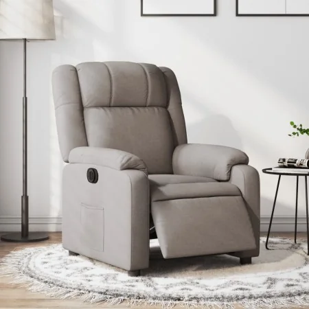 Sillón reclinable eléctrico tela gris taupé de , Sillones - Ref: Foro24-3205186, Precio: 281,70 €, Descuento: %