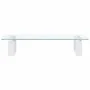 Soporte de monitor vidrio templado y metal blanco 40x20x8 cm by , Computer bases and risers - Ref: Foro24-374215, Price: 27,8...