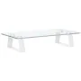 Soporte de monitor vidrio templado y metal blanco 40x20x8 cm by , Computer bases and risers - Ref: Foro24-374215, Price: 27,8...