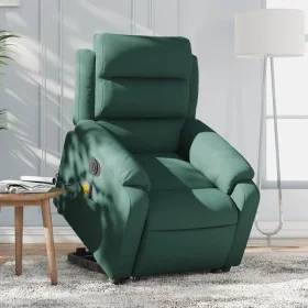 Sillón masaje reclinable elevable terciopelo verde oscuro by , Armchairs - Ref: Foro24-3205127, Price: 382,49 €, Discount: %