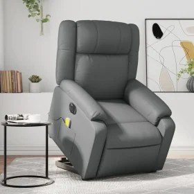 Sillón reclinable elevable eléctrico de cuero sintético gris by , Armchairs - Ref: Foro24-3205167, Price: 375,77 €, Discount: %