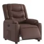 Sillón reclinable eléctrico de cuero sintético marrón de , Sillones - Ref: Foro24-3206545, Precio: 308,94 €, Descuento: %