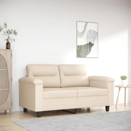 Sofá de 2 plazas de tela de microfibra beige 120 cm by , Sofas - Ref: Foro24-359560, Price: 261,21 €, Discount: %