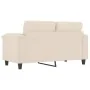 Sofá de 2 plazas de tela de microfibra beige 120 cm by , Sofas - Ref: Foro24-359560, Price: 261,21 €, Discount: %
