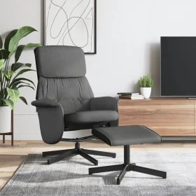 Sillón reclinable con reposapiés tela gris oscuro by , Armchairs - Ref: Foro24-356667, Price: 150,09 €, Discount: %