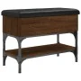 Banco zapatero madera de ingeniería marrón roble 62x32x45 cm by , Benches for halls and storage - Ref: Foro24-835171, Price: ...