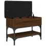Banco zapatero madera de ingeniería marrón roble 62x32x45 cm by , Benches for halls and storage - Ref: Foro24-835171, Price: ...
