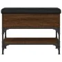 Banco zapatero madera de ingeniería marrón roble 62x32x45 cm by , Benches for halls and storage - Ref: Foro24-835171, Price: ...
