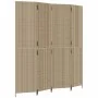 Biombo de 4 paneles ratán sintético beige by , Room dividers - Ref: Foro24-365363, Price: 233,13 €, Discount: %