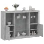 Aparador con luz LED 3 pzas madera de ingeniería gris hormigón by , Sideboards - Ref: Foro24-3209131, Price: 201,60 €, Discou...