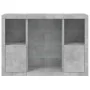 Aparador con luz LED 3 pzas madera de ingeniería gris hormigón by , Sideboards - Ref: Foro24-3209131, Price: 201,60 €, Discou...