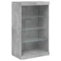 Aparador con luz LED 3 pzas madera de ingeniería gris hormigón by , Sideboards - Ref: Foro24-3209131, Price: 201,60 €, Discou...