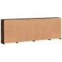 Aparador con luces LED roble ahumado 283x37x100 cm de , Aparadores - Ref: Foro24-3209167, Precio: 467,50 €, Descuento: %