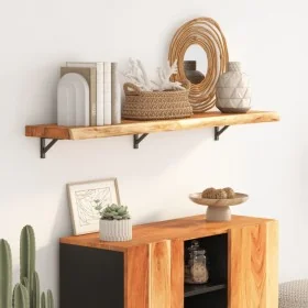 Estante pared rectangular madera acacia borde vivo 120x30x3,8cm von , Tischplatten - Ref: Foro24-370290, Preis: 91,94 €, Raba...