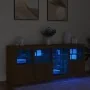 Aparador con luces LED marrón roble 164x37x67 cm von , Sideboards - Ref: Foro24-3209057, Preis: 195,97 €, Rabatt: %