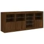 Aparador con luces LED marrón roble 164x37x67 cm von , Sideboards - Ref: Foro24-3209057, Preis: 195,97 €, Rabatt: %