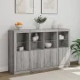Aparador con luz LED 3 pzas madera de ingeniería gris Sonoma de , Aparadores - Ref: Foro24-3209119, Precio: 262,56 €, Descuen...