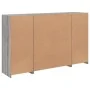 Aparador con luz LED 3 pzas madera de ingeniería gris Sonoma de , Aparadores - Ref: Foro24-3209119, Precio: 262,56 €, Descuen...