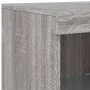 Aparador con luz LED 3 pzas madera de ingeniería gris Sonoma de , Aparadores - Ref: Foro24-3209119, Precio: 262,56 €, Descuen...