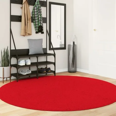 Alfombra de pelo corto suave lavable HUARTE rojo Ø 200 cm de , Alfombras - Ref: Foro24-375183, Precio: 87,41 €, Descuento: %