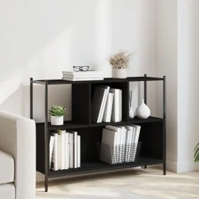 Estantería madera de ingeniería negra 102x28x77,5 cm by , Bookcases and shelves - Ref: Foro24-838898, Price: 64,05 €, Discoun...