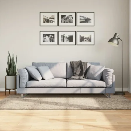 Alfombra pelo largo aspecto brillante ISTAN beige 100x200 cm de , Alfombras - Ref: Foro24-375651, Precio: 49,62 €, Descuento: %