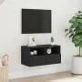 Mueble de TV de pared madera de ingeniería negro 60x30x30 cm by , TV Furniture - Ref: Foro24-836856, Price: 44,13 €, Discount: %