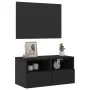 Mueble de TV de pared madera de ingeniería negro 60x30x30 cm by , TV Furniture - Ref: Foro24-836856, Price: 44,13 €, Discount: %